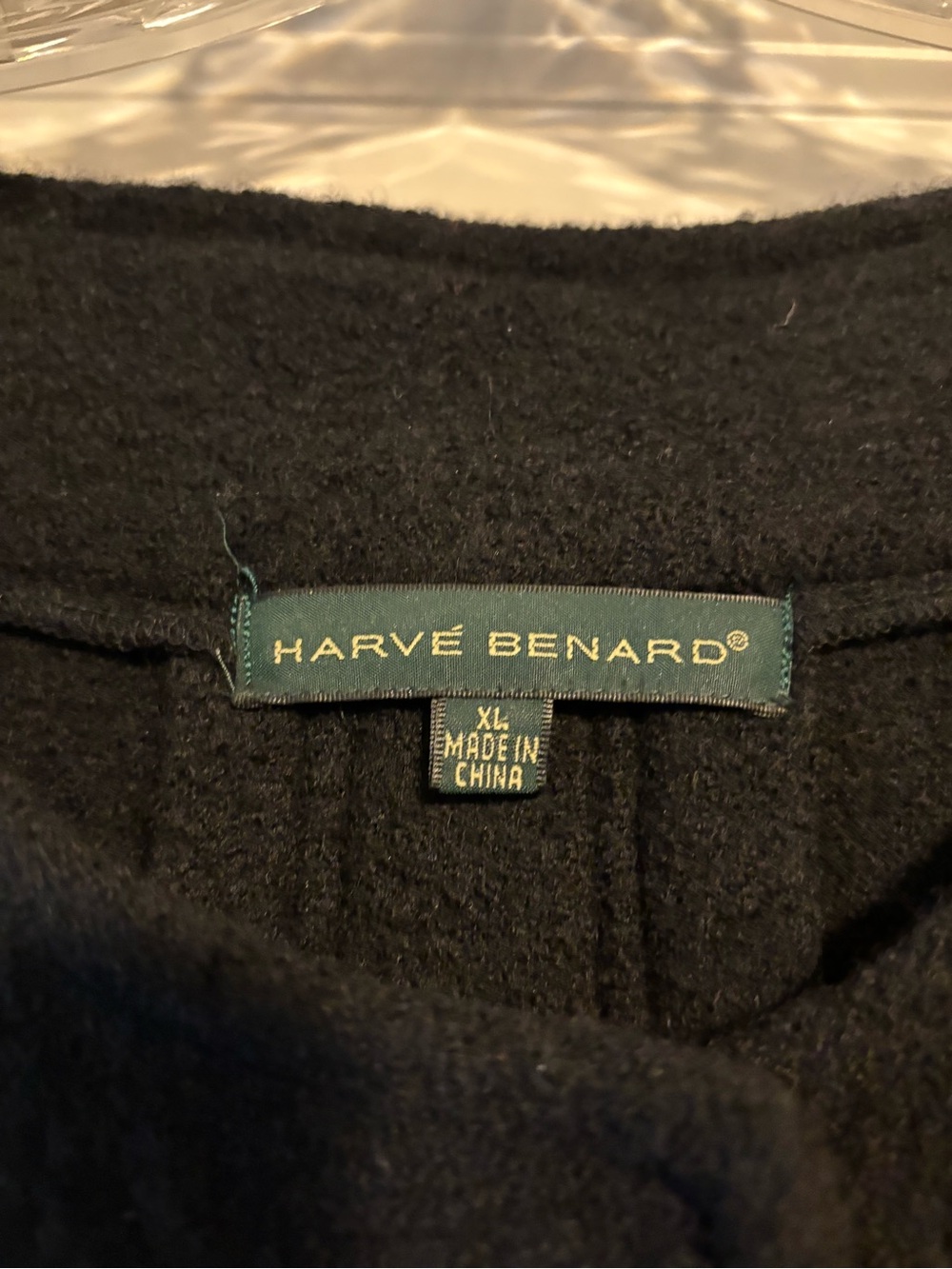 Harvé Benard Black Wool-Blend Blazer/Jacket